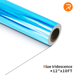 Soft Metallic Heat Transfer Vinyl Roll - 12"x10 Ft Blue Iridescence