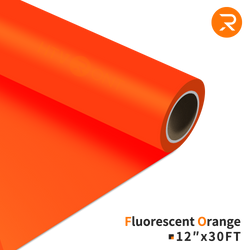 Heat Transfer Vinyl Roll - 12"x30 Ft Fluorescent Orange