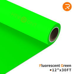 Heat Transfer Vinyl Roll - 12"x30 Ft Fluorescent Green