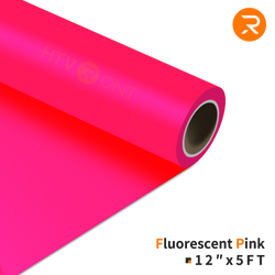 Heat Transfer Vinyl Roll - 12"x5 Ft Fluorescent Pink