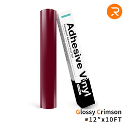 Permanent Adhesive Vinyl Roll - 12"x10 Ft Glossy Crimson