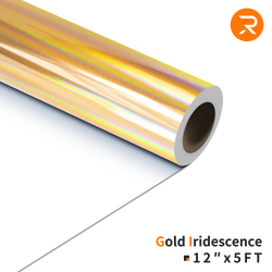 Soft Metallic Heat Transfer Vinyl Roll - 12"x 5 Ft  Gold Iridescence