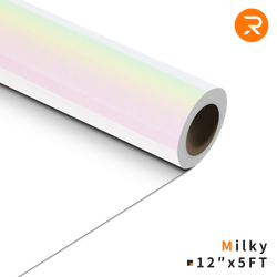 Crystal Holographic Heat Transfer Vinyl Roll - 12"x5 Ft  Milky