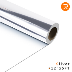 Soft Metallic Heat Transfer Vinyl Roll - 12"x 5 Ft Silver